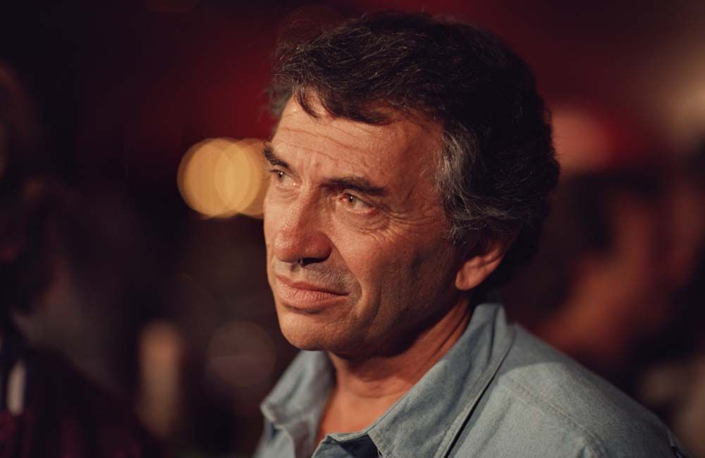 Bill Graham between takes during the filming of “A ’60s Reunion with Bill Graham: A Night at the Fillmore,” Fillmore Auditorium, San Francisco, 1986
